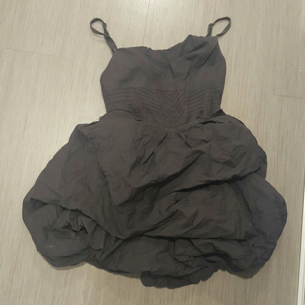 Gray All Saints Pirro bustier dress w/ bubble hem
